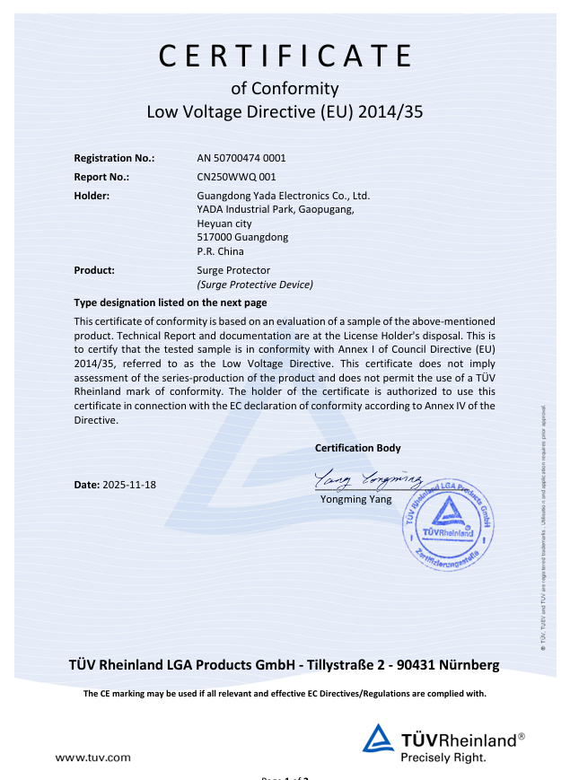 TUV Certification