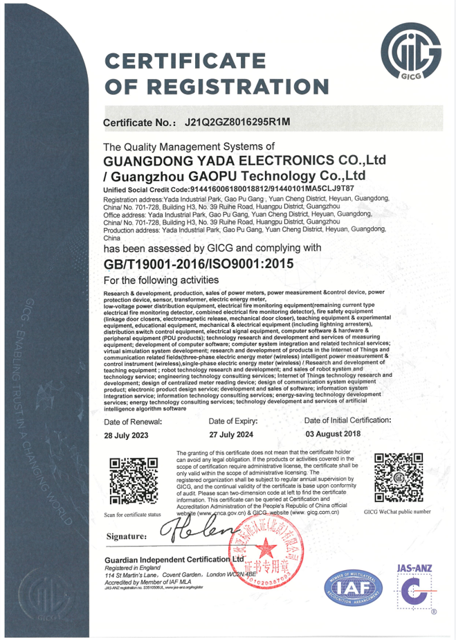ISO19001 Certification